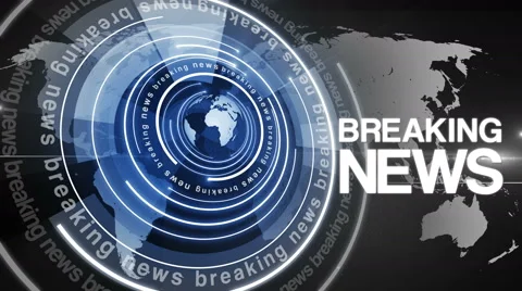 Abstract circle round breaking news background 4K colorless-blue Stock Footage 59851427