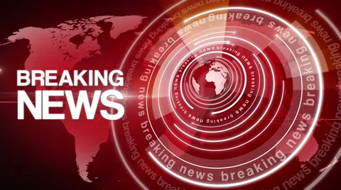 Abstract circle round breaking news background 4K red Stock Footage 59852003