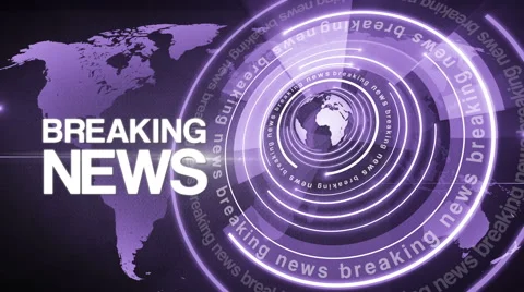 Abstract circle round breaking news background 4K violet Video stock 59862362