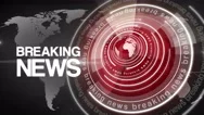 Abstract Circle Round Breaking News Background 4K Colorless-Red Stock Footage