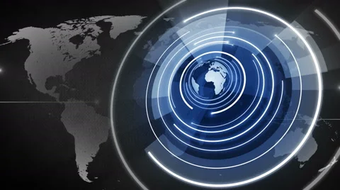 Abstract circle round globe background LOOP 4K blue-colorless Stock Footage 59798155