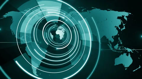 Abstract circle round globe background LOOP 4K green Stock Footage 59806239