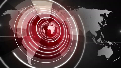 Abstract circle round globe background LOOP 4K colorless-red Video stock 59822478