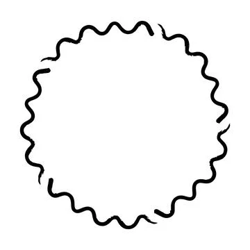 Abstract circle round grunge border frame ring for decoration ornament in v.. Illustrazione stock