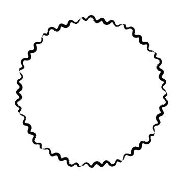 Abstract circle round grunge border frame ring for decoration ornament in v.. Stock Illustration