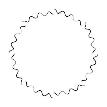 Abstract circle round grunge border frame ring for decoration ornament in v.. Stock Illustration