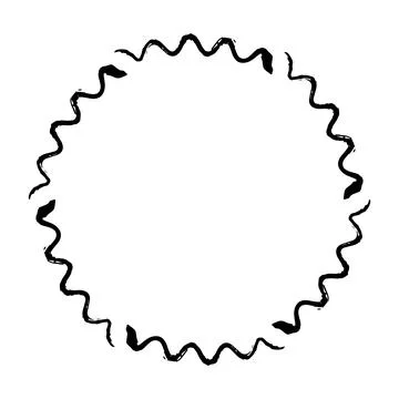 Abstract circle round grunge border frame ring for decoration ornament in v.. 스톡 일러스트