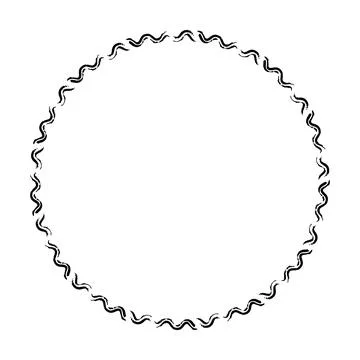 Abstract circle round grunge border frame ring for decoration ornament in v.. Illustrazione stock