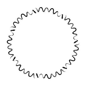 Abstract circle round grunge border frame ring for decoration ornament in v.. Stock Illustration