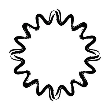 Abstract circle round grunge border frame ring for decoration ornament in v.. Stock Illustration