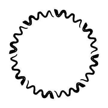 Abstract circle round grunge border frame ring for decoration ornament in v.. Stock Illustration