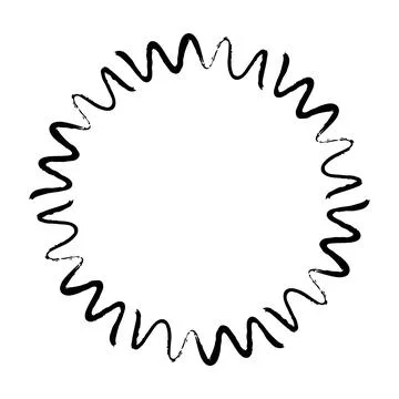 Abstract circle round grunge border frame ring for decoration ornament in v.. イラスト素材
