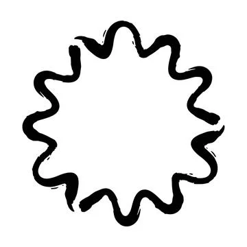 Abstract circle round grunge border frame ring for decoration ornament in v.. Stock Illustration