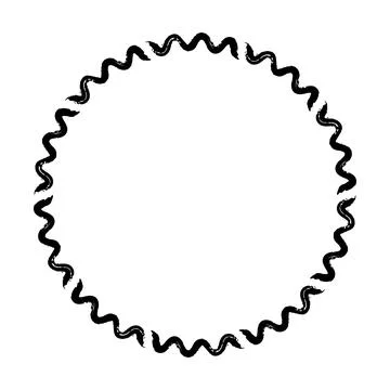 Abstract circle round grunge border frame ring for decoration ornament in v.. Stock Illustration