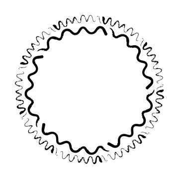 Abstract circle round grunge border frame ring for decoration ornament in v.. Stock Illustration