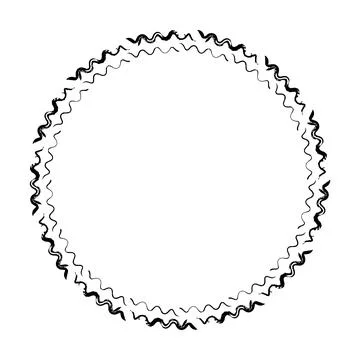 Abstract circle round grunge border frame ring for decoration ornament in v.. Stock Illustration