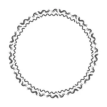 Abstract circle round grunge border frame ring for decoration ornament in v.. Stock Illustration