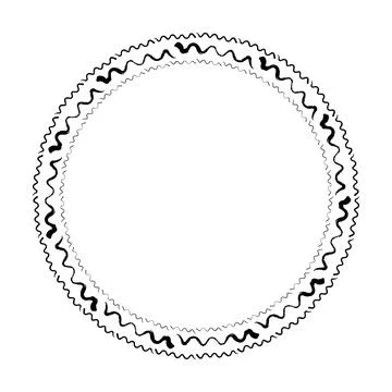 Abstract circle round grunge border frame ring for decoration ornament in v.. Stock Illustration