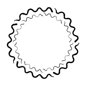 Abstract circle round grunge border frame ring for decoration ornament in v.. Stock Illustration