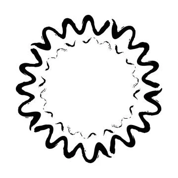 Abstract circle round grunge border frame ring for decoration ornament in v.. Stock Illustration