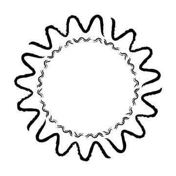 Abstract circle round grunge border frame ring for decoration ornament in v.. Illustrazione stock