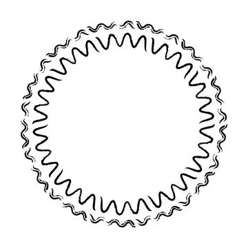 Abstract circle round grunge border frame ring for decoration ornament in v.. 스톡 일러스트