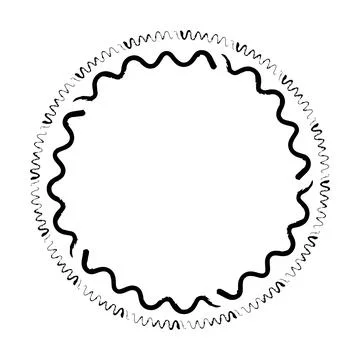 Abstract circle round grunge border frame ring for decoration ornament in v.. Stock Illustration