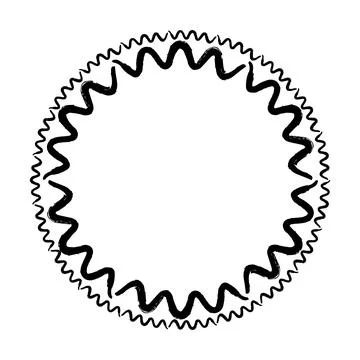 Abstract circle round grunge border frame ring for decoration ornament in v.. Stock Illustration