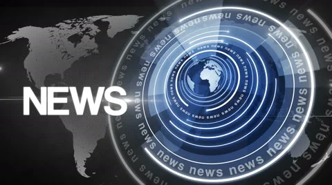 Abstract circle round news background 4K colorless-blue Stock Footage 59864131