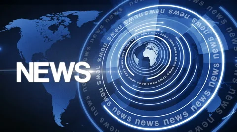 Abstract circle round news background 4K blue Stock Footage 59875196