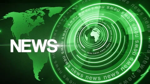 Abstract circle round news background 4K space green Stock Footage 59882766