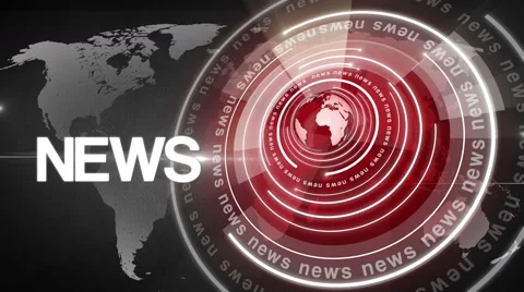 Abstract circle round news background 4K colorless-red Stock-Footage 59896572