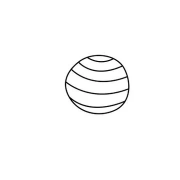 Abstract circle, round, planet ball object. Design element icon doodle vector Ilustración de archivo