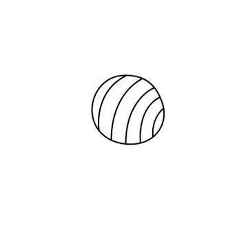 Abstract circle, round, planet ball object. Design element icon doodle vector Ilustración de archivo