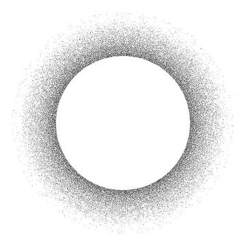 Abstract Circle with Scatter Noise Effect Vector Illustration Stock Illustration