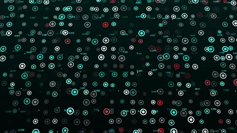 Abstract Circle Shape Computer Data High Technology, Binary Code Stock Footage 349017626