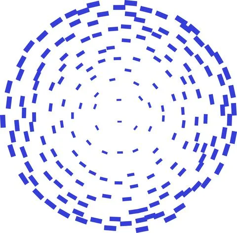 Abstract circle shape consisted of particles. Ilustração Stock