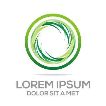 Abstract circle shape leaf vector Stock-Illustration