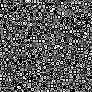 Abstract Circle Shape Pattern In Black And White Color Stock Illustration