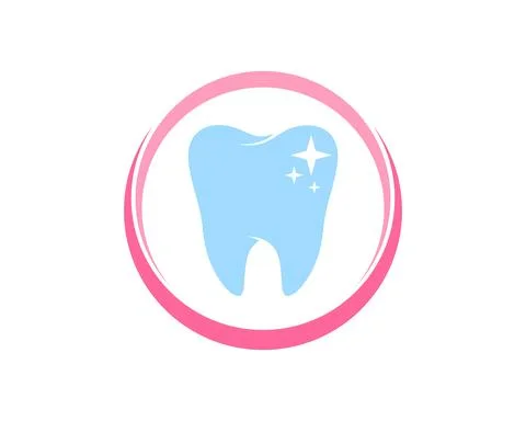 Abstract circle shape with shinning teeth inside Ilustración de archivo