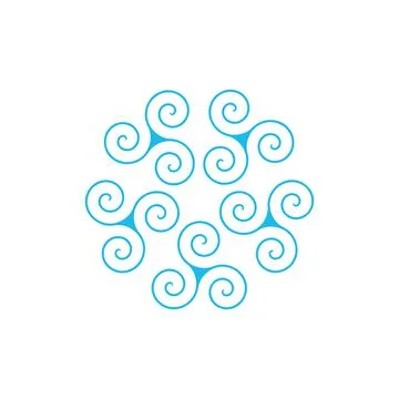 Abstract circle spiral relationship vector logo design, swirl modern symbol 스톡 일러스트