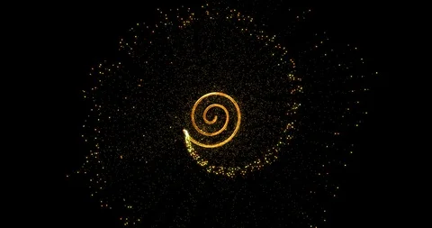 Abstract circle star dust twisted spiral background Stock Footage 122968325