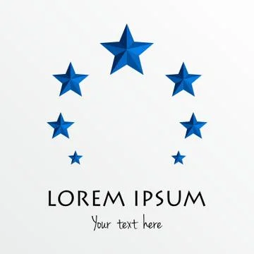 Abstract Circle Of Stars Template Stock Illustration