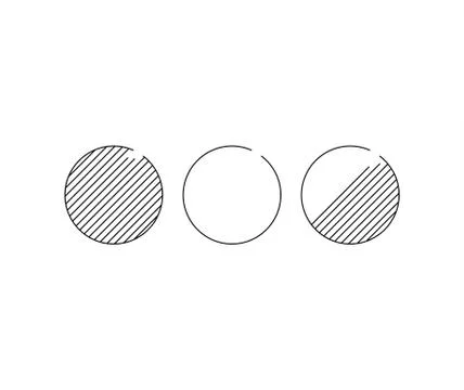 Abstract circle symbol on white Stock Illustration