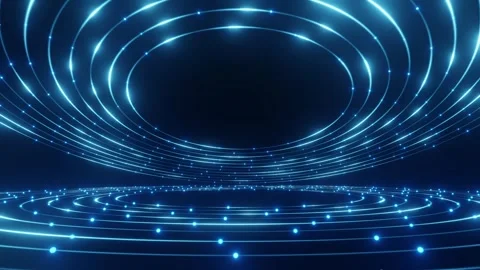 Abstract circle technology blue background Stock Footage 260722392