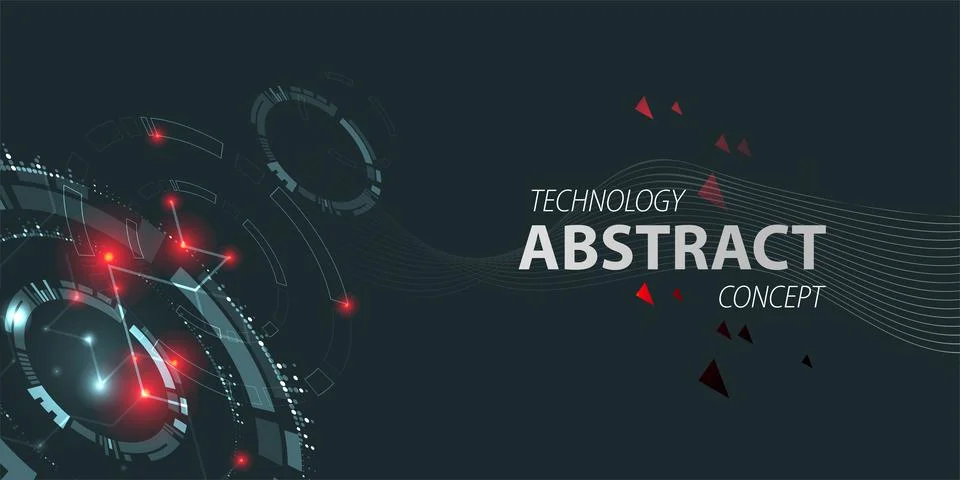 Abstract circle technology concept. Circuit board, high computer color backgr Stock Illustration
