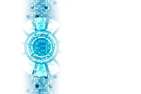 Abstract circle technology concept. Circuit board, high computer color backgr Stock Illustration