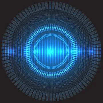 Abstract circle technology energy concept design background vector. Stock Illustration