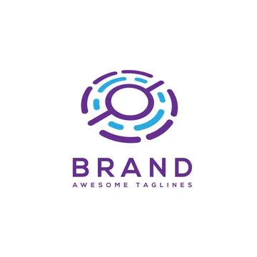 Abstract circle technology logo design Illustrazione stock