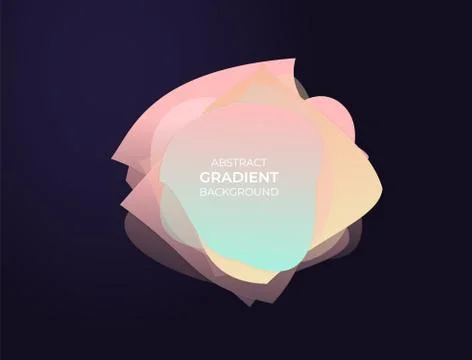 Abstract circle text box with soft modern gradients and 3d effect. Background Stock Illustration